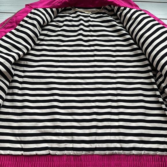 St. John Sport Quilted Reversible 100% Silk Hot Pink Jcket Barbiecore size M - Picture 9 of 10